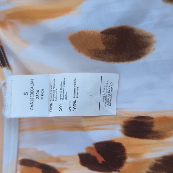 Cupshe Flowing Leopard Mesh Cutout Cheeky One Piece Swimsuit - Small NWT - Picture 3 of 6